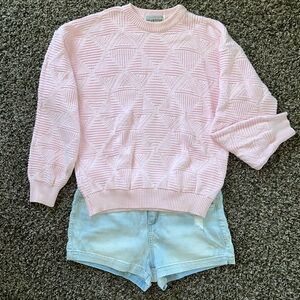 McGregor 1970’s Pink Crew Neck Wool Blend Pullover Knit Sweater, Size Medium